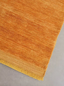 mustard handloom wool carpet