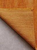 solid mustard handloom wool carpet back