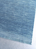 ocean blue handloom wool rug