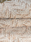 handwoven wool and jute rug close up